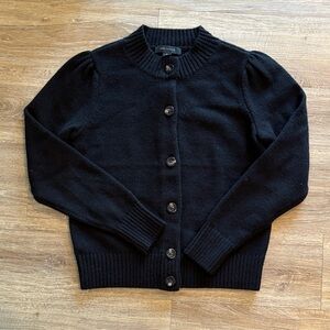Ann Taylor Black Button-Up Cardigan
